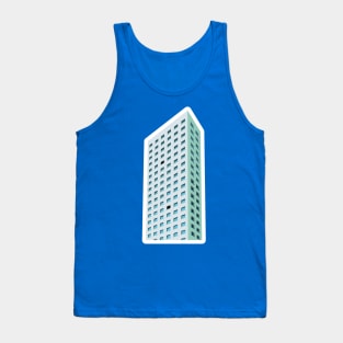 Building Skyscraper in Cityscape Sticker design vector. City Business Tower sticker design vector illustration. Tank Top